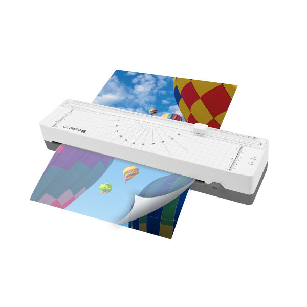 Olympia A130 Combo A3 Laminasyon Makinesi 4’ü 1 Arada Set – Kesme Aparatlı, Köşe Yuvarlayıcı, 5 Adet Poşet