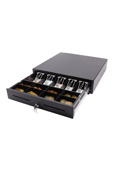 XLD 460A Geniş Tip Metal Para Çekmecesi (8 Bozuk Para, 4 Kağıt Para Bölmeli)